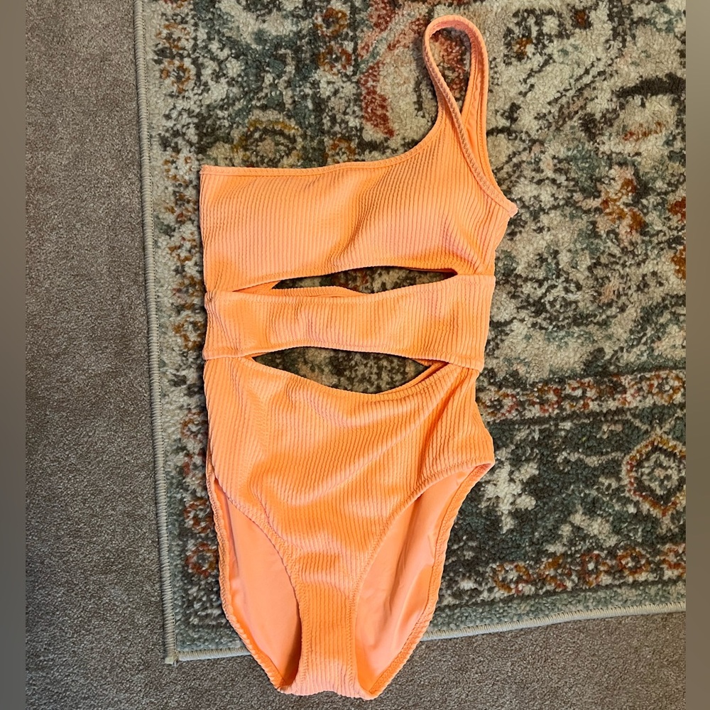 Aerie crinkle full coverage cutout swimsuit